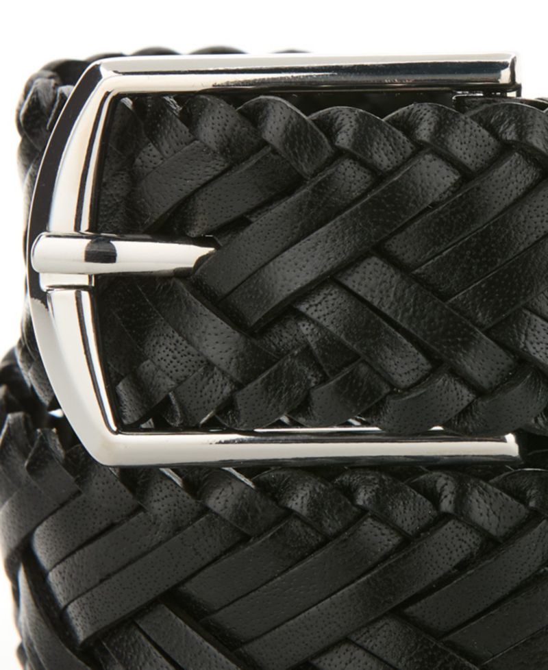 Men's Herringbone Braid Leather Belt