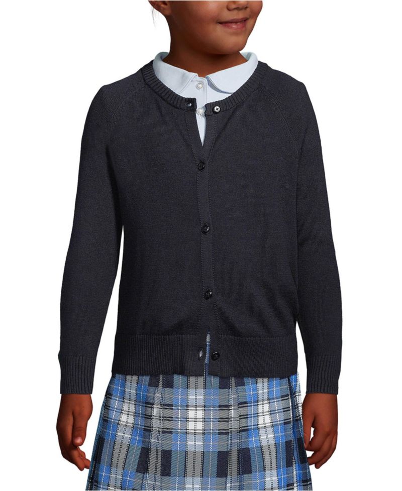 Child School Uniform Girls Cotton Modal Cardigan Sweater