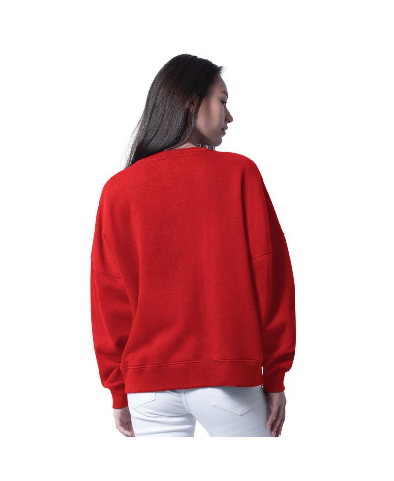 Women's Red Kansas City Chiefs Oversized Feud Sweatshirt