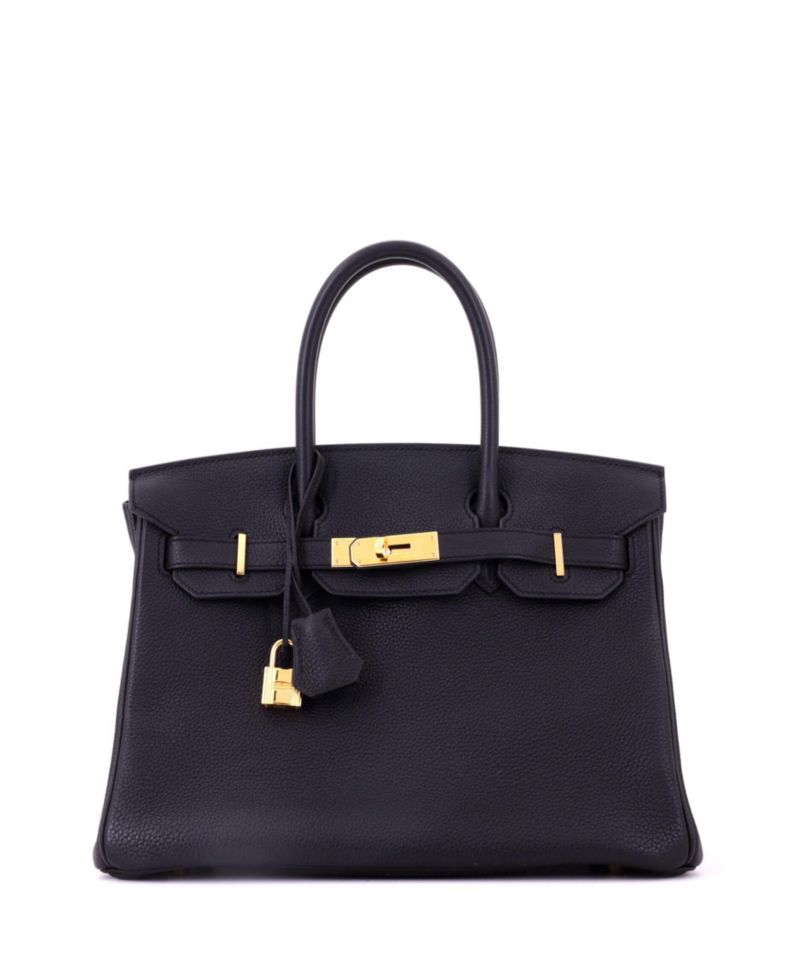 Pre-Owned Hermes Birkin 30 Handbag Black Togo with Gold Hardware