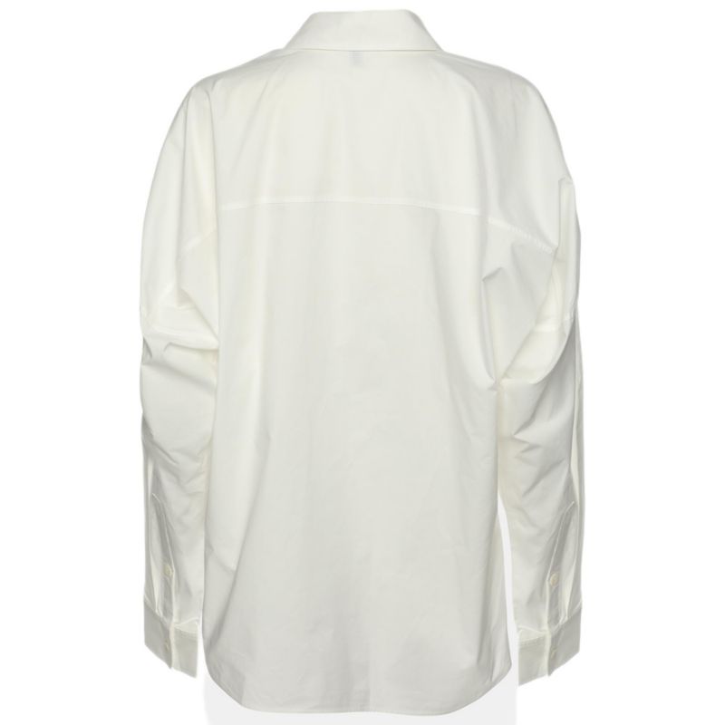 Women's White Cotton Poplin Shirt