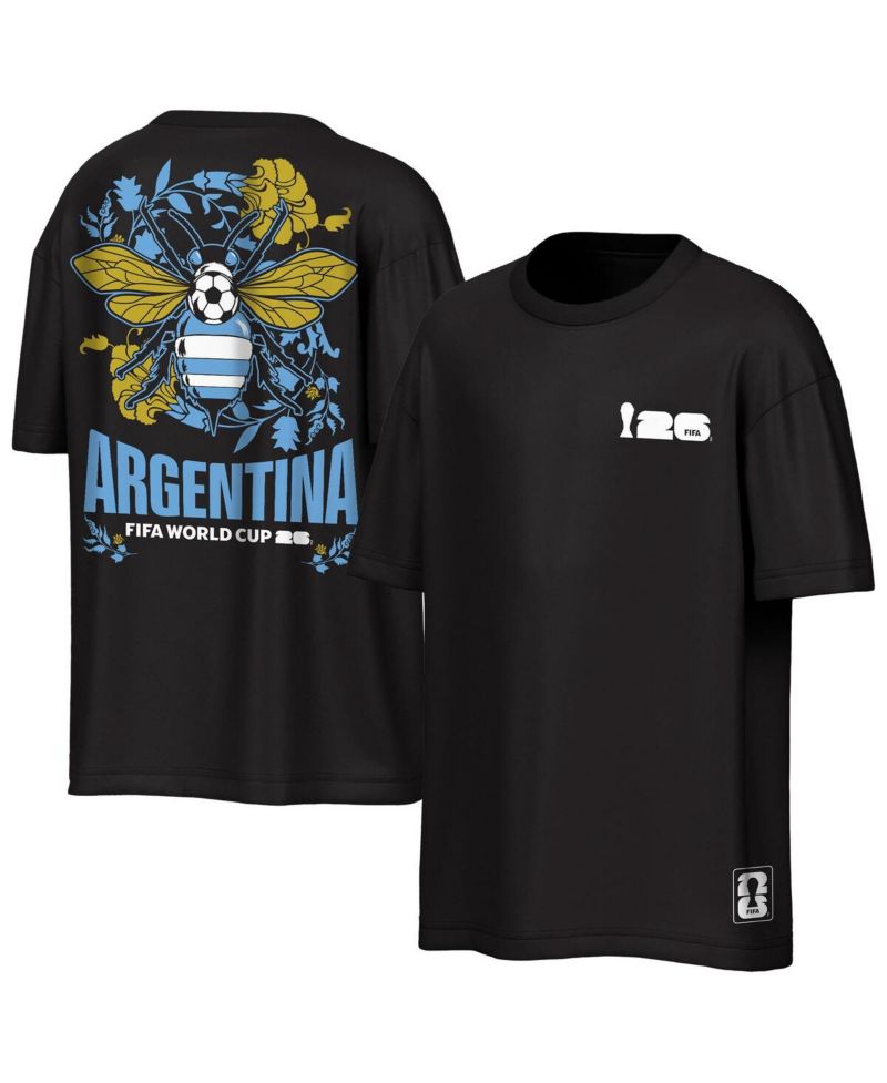 Men's Black FIFA World Cup 2026 Rally Oversized 2-Hit T-Shirt