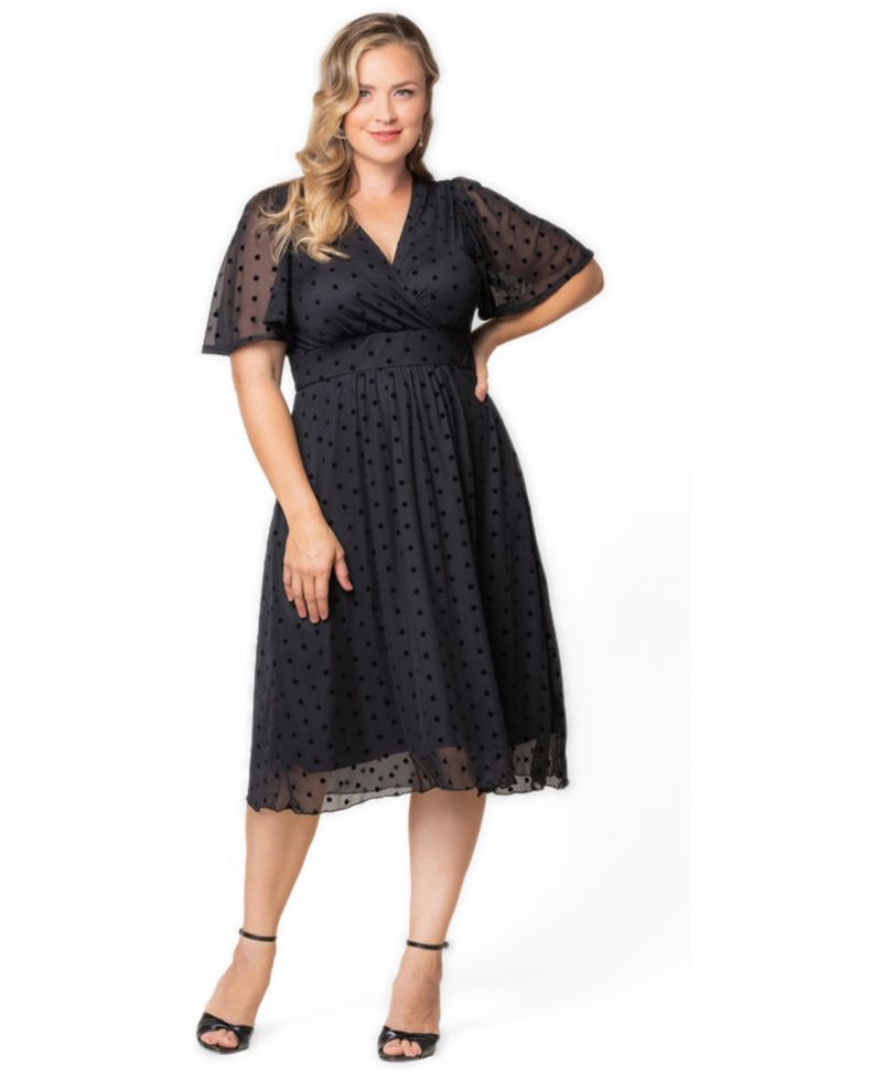 Plus Size Margot Mesh Cocktail Dress
