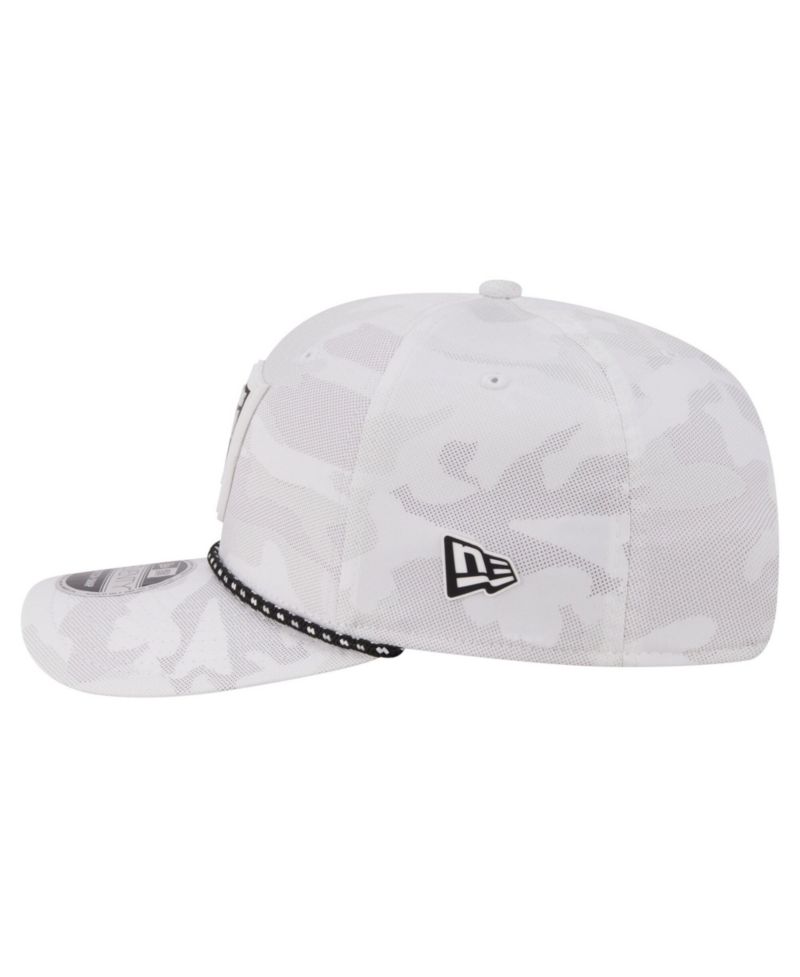 Men's White Las Vegas Raiders Camo Rope 9SEVENTY Adjustable Hat