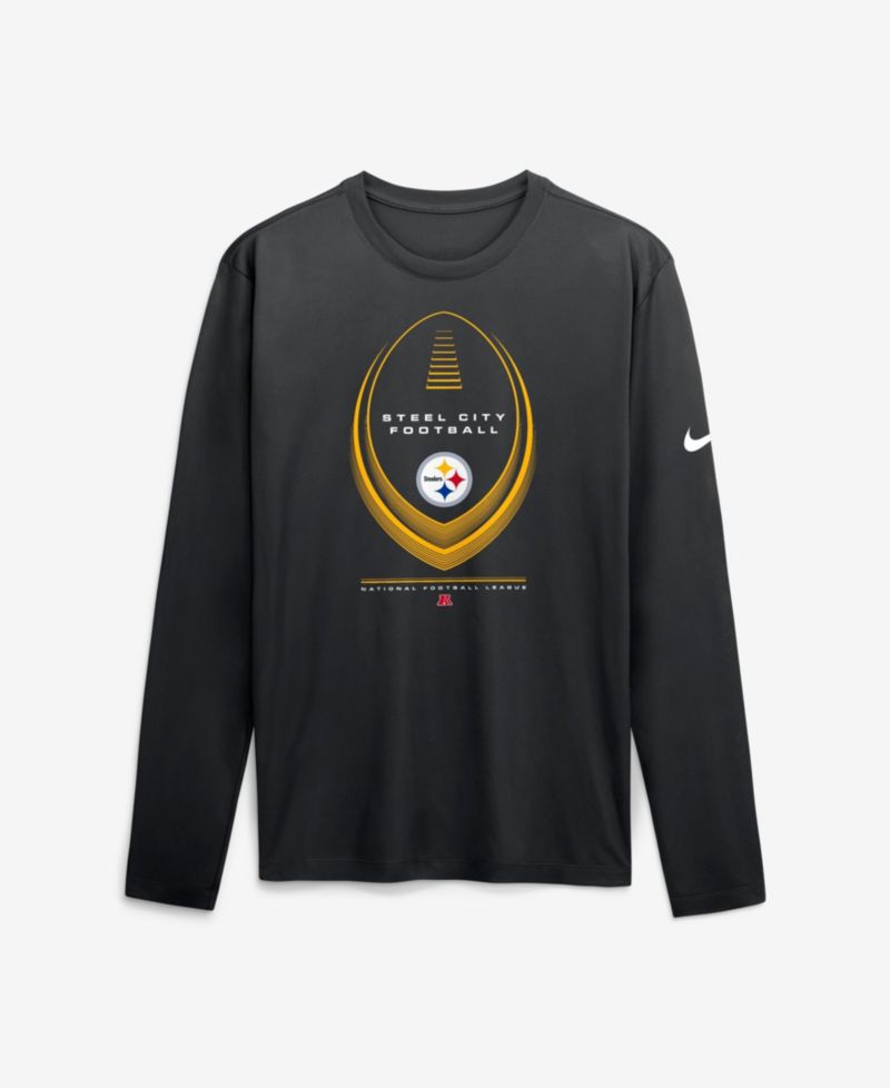 Men's Pittsburgh Steelers Legend Icon Long-Sleeve Crewneck T-Shirt