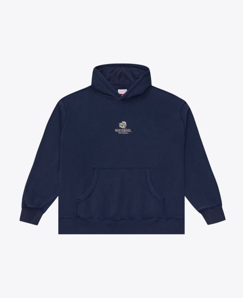 Men's Navy Michigan Wolverines Core Icon Fleece Hoodie