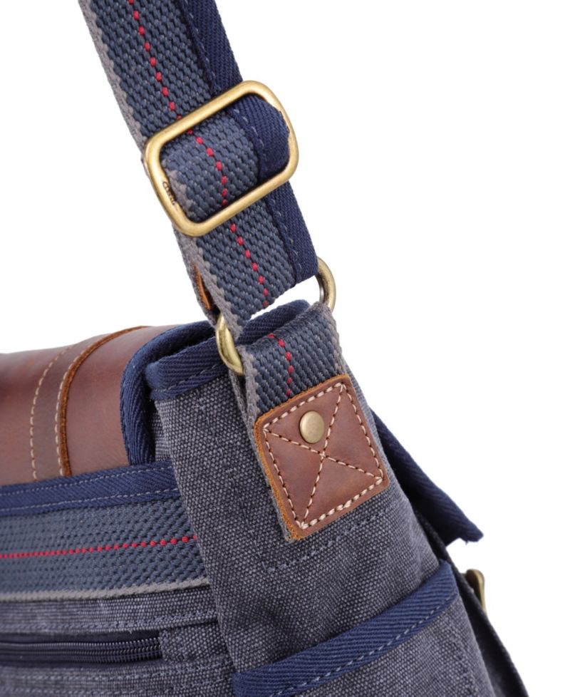 Turtle Ridge 4-Pocket Canvas Crossbody Bag