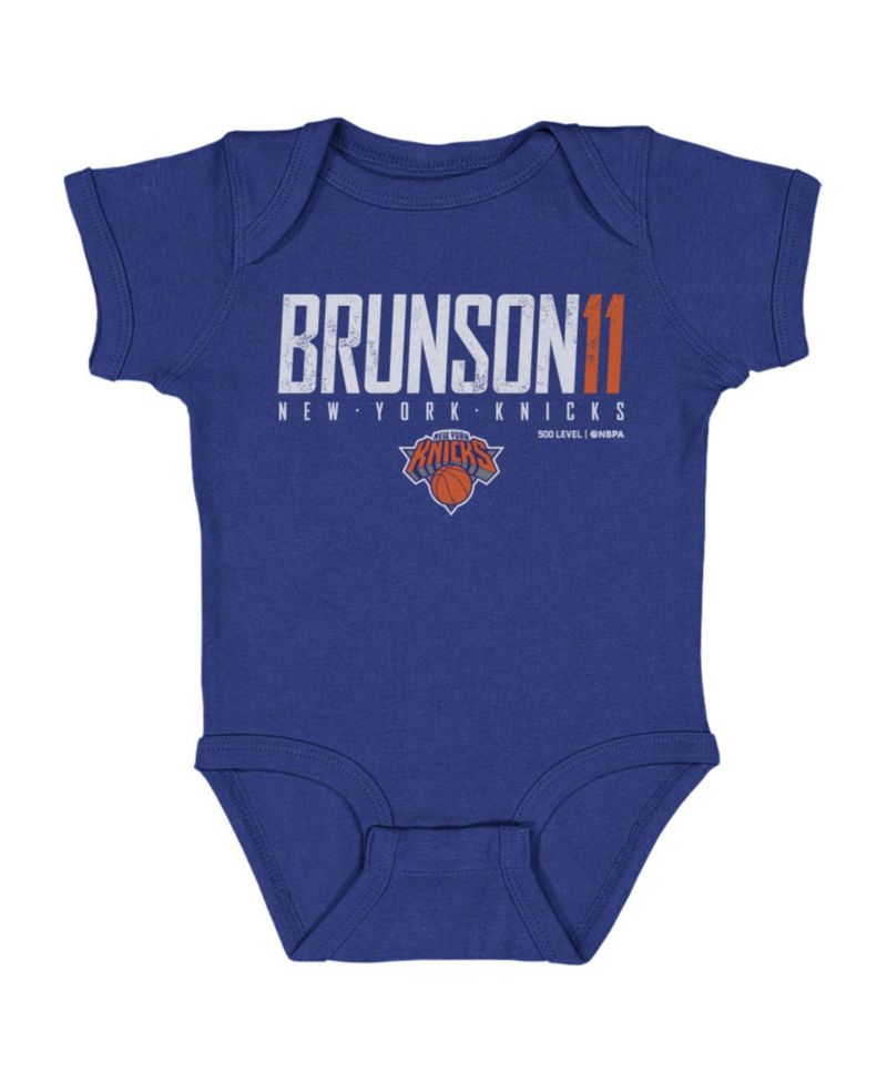 Baby Boys and Girls Jalen Brunson Blue New York Knicks Elite Bodysuit