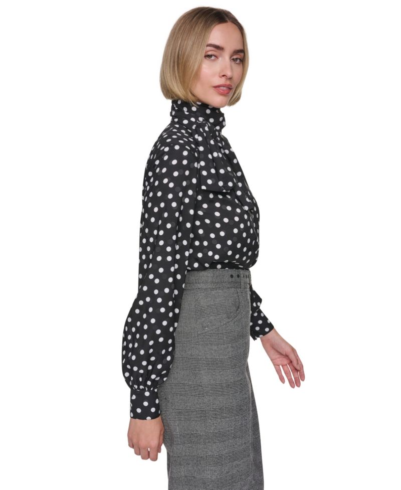 Women's Bow Blouse Long-Sleeve Top