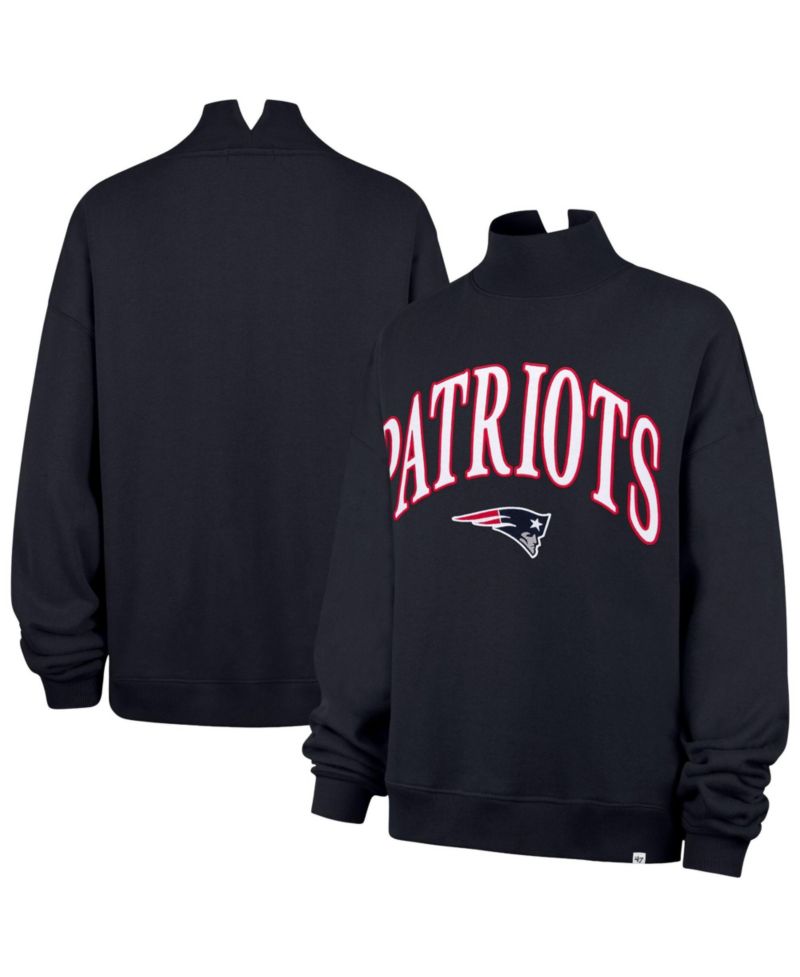 Women's New England Patriots Vantage Oversized Mock Neck Sweatshirt