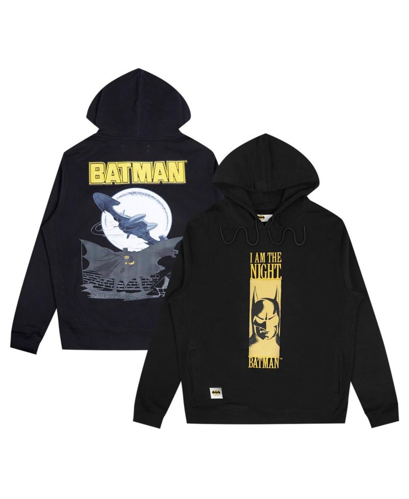 Men's Black Batman Comics I Am The Night Pullover Hoodie