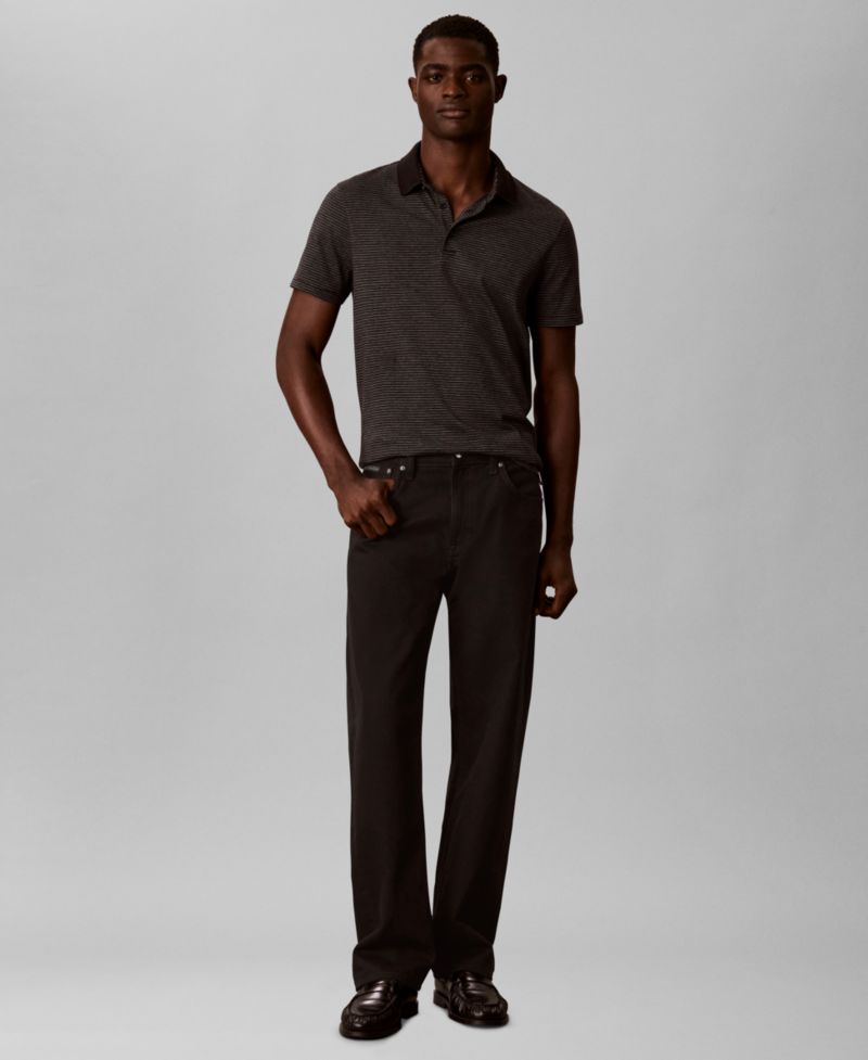 Men's Supima Cotton Stripe Polo Shirt