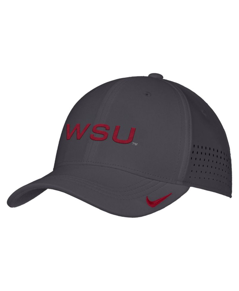 Men's Gray Washington State Cougars 2026 On-Field AeroBill SwooshFlex Dri-FIT Hat