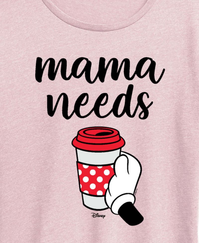 Plus Size Disney Mama Needs Coffee Short-Sleeve Graphic T-Shirt