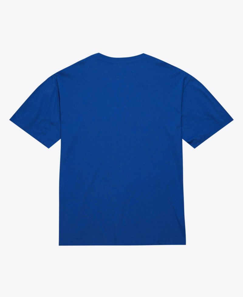Men's Mitchell Ness Royal Philadelphia 76ers Vintage Wordmark T-Shirt