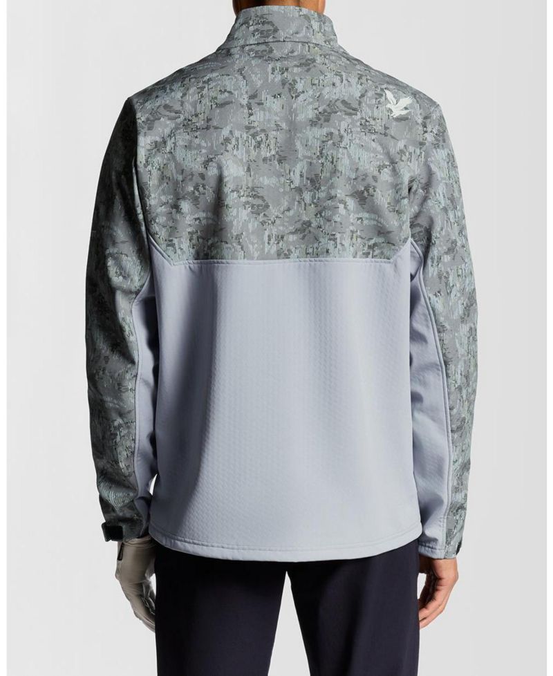 Men's Golf Printed Half Zip Windjammer Jacket