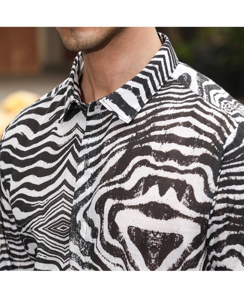 Men's Zebra-Kaleidoscopic Shirt