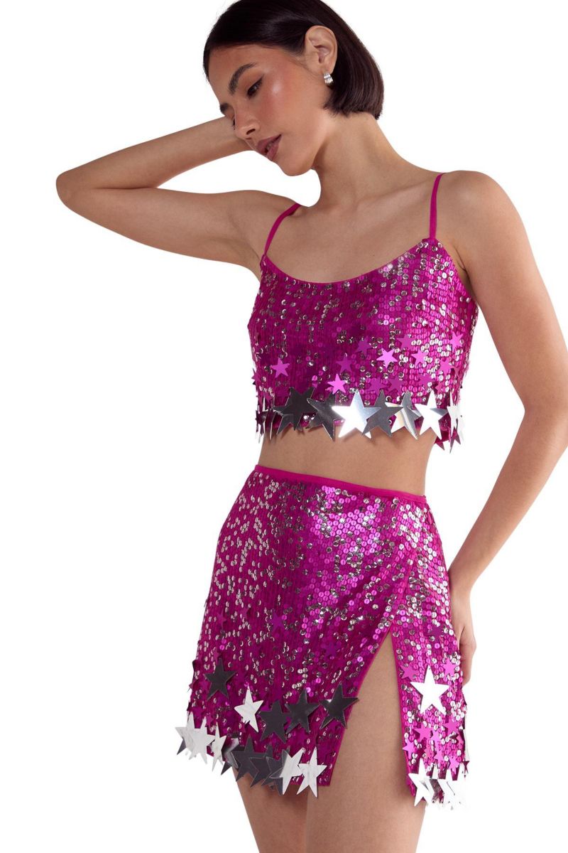 Women's Limited Embellished Star Trim Mini Skirt