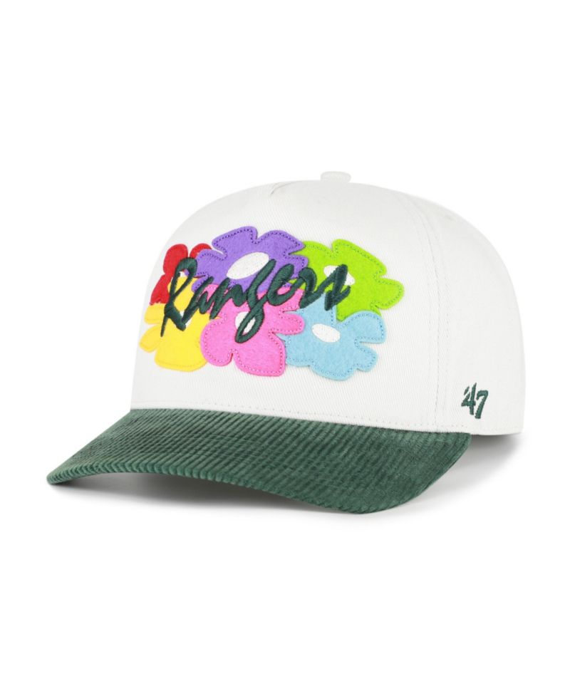 Men's White/Green Texas Rangers Flora Gallery Hitch Adjustable Hat