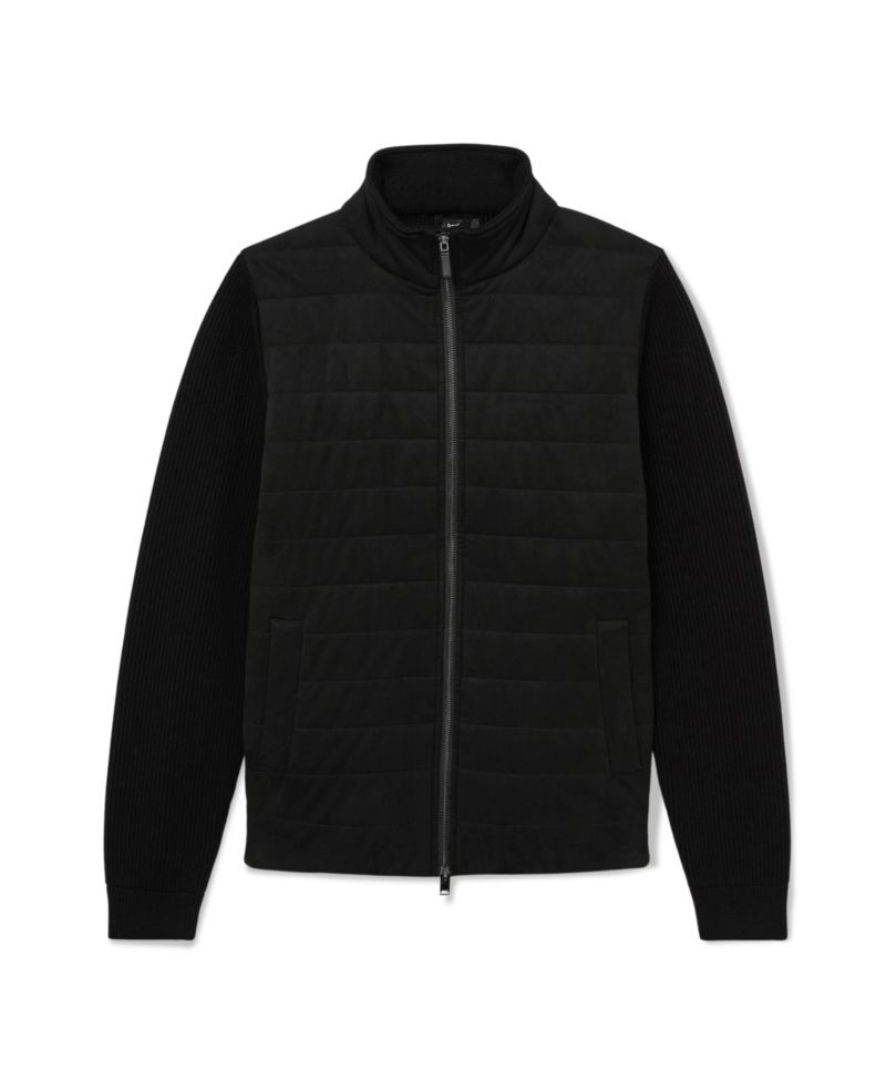 Men's Bram Zip Through Funnel Quilted Hybrid Jacket