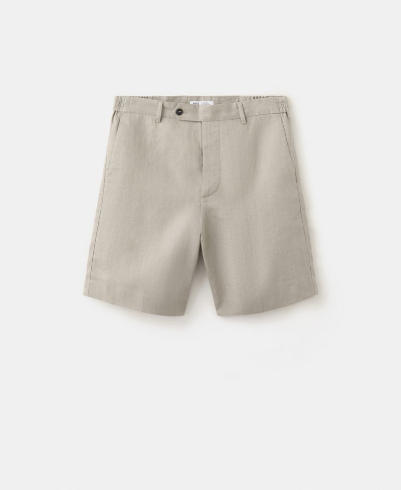 Men's Linen 8.54" Bermuda Shorts