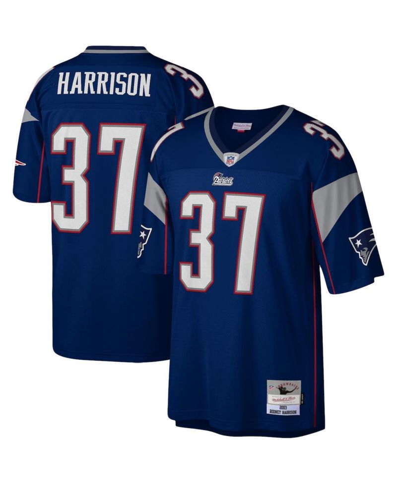 Men's Rodney Harrison Navy New England Patriots Legacy Replica Jersey