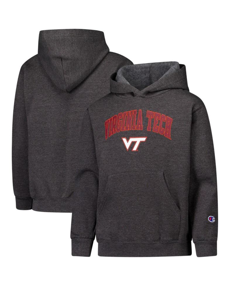 Big Boys and Girls Charcoal Virginia Tech Hokies Campus Pullover Hoodie