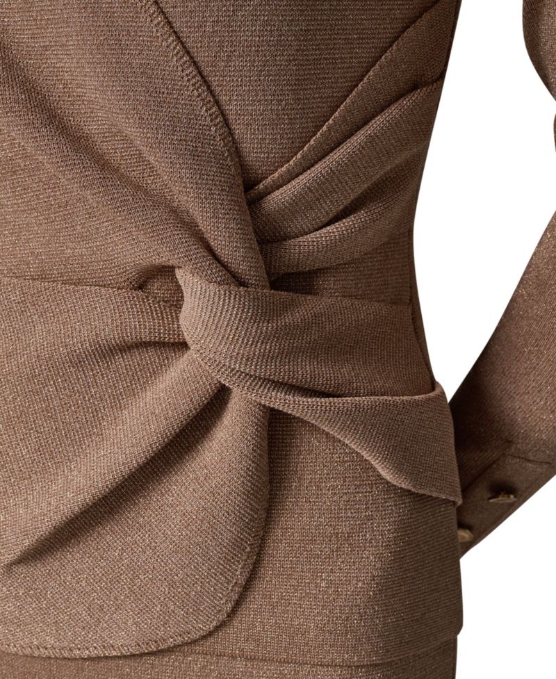 Women's V-Neck Long-Sleeve Fitted Sweater