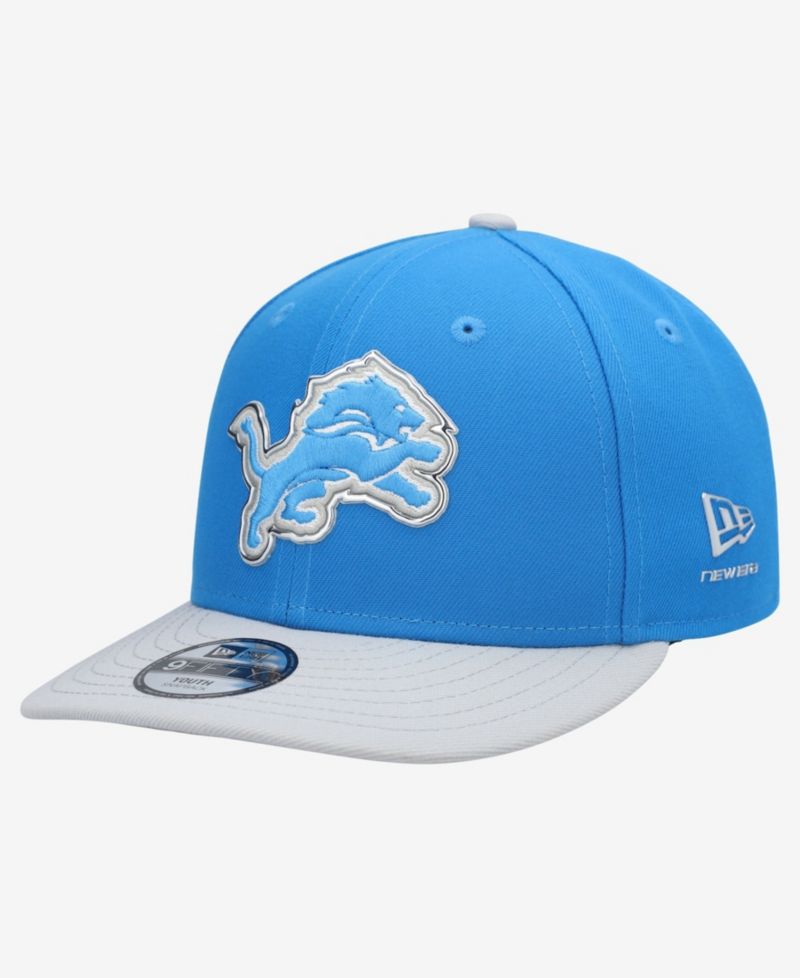 Big Boys and Girls Blue/Silver Detroit Lions 2026 NFL Draft Pre-Curved 9FIFTY Snapback Hat