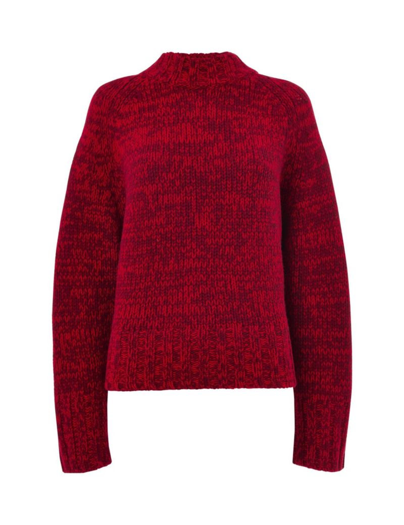 Women's Chunky Wool Fleck Knit Sweater
