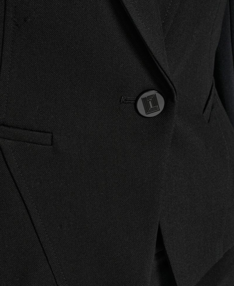 petite Peak-Lapel One-Button Blazer