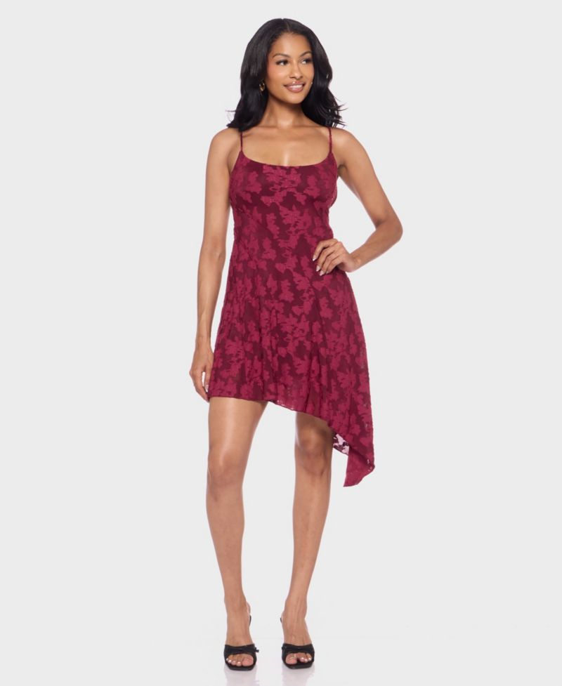 Juniors' Scoop Neck Jacquard Dress