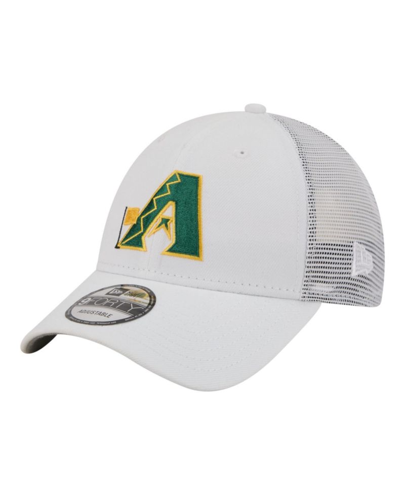 Men's White Arizona Diamondbacks Flag 9FORTY Trucker Adjustable Hat