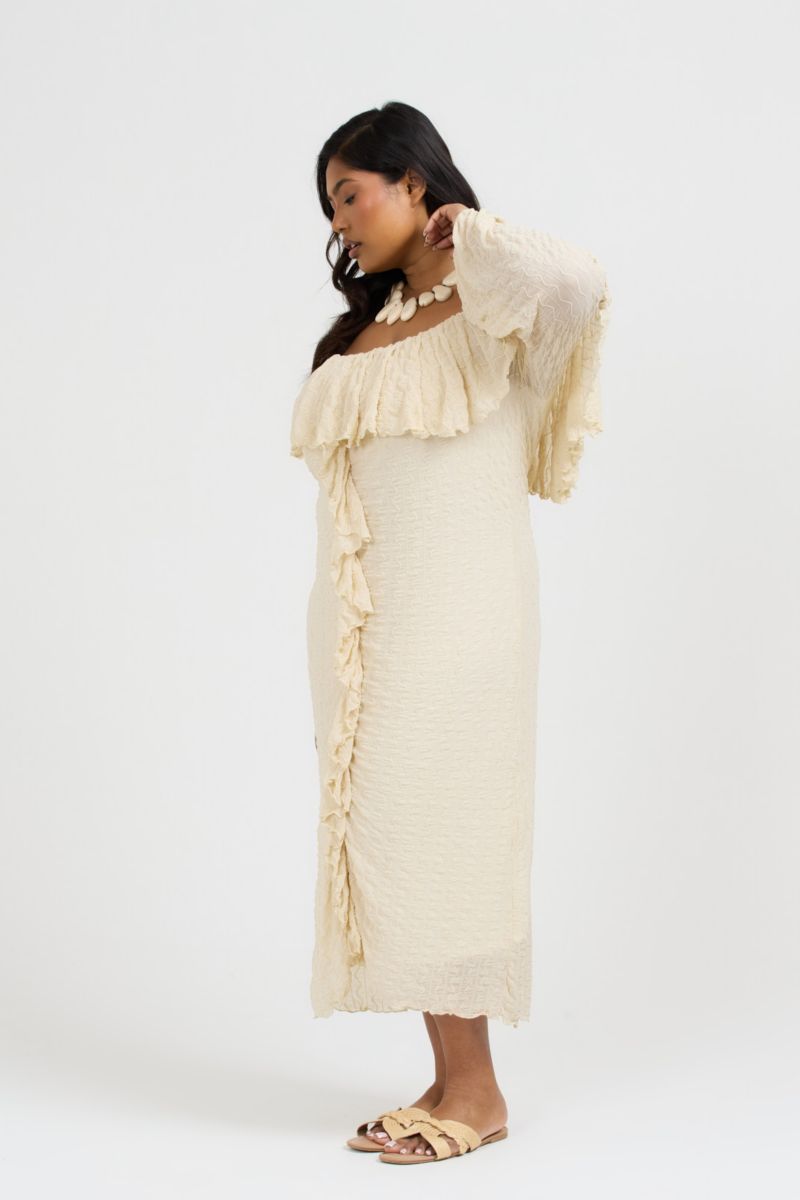 Women's Ruffle Bardot Dress