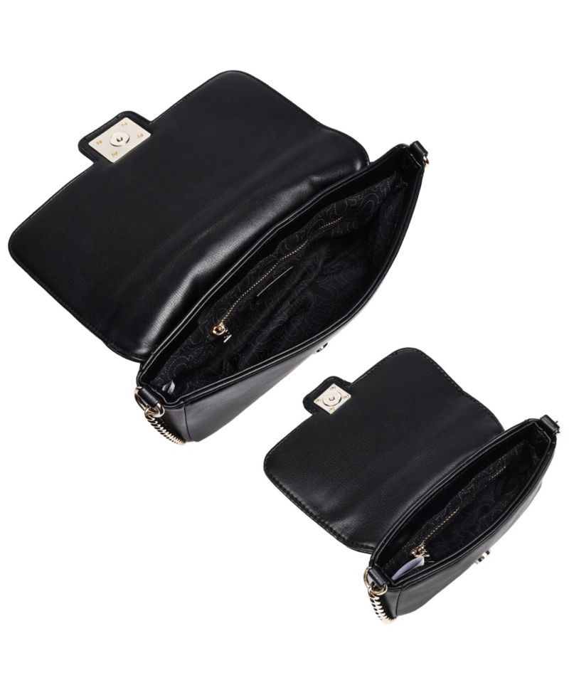Quilted Flap Shoulder Bag with Mini Bag