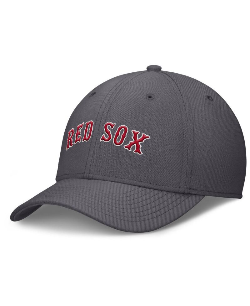 Men's Gray Boston Red Sox Swoosh Performance Flex Hat