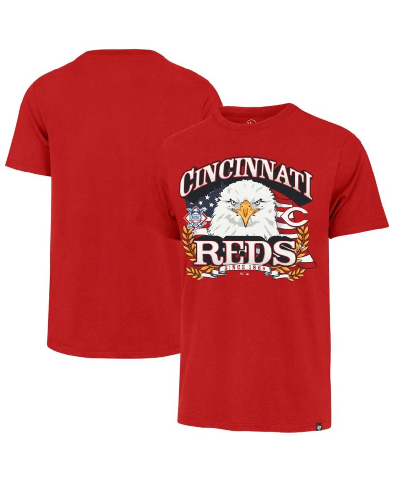 Men's Red Cincinnati Reds Americana Eagle T-Shirt