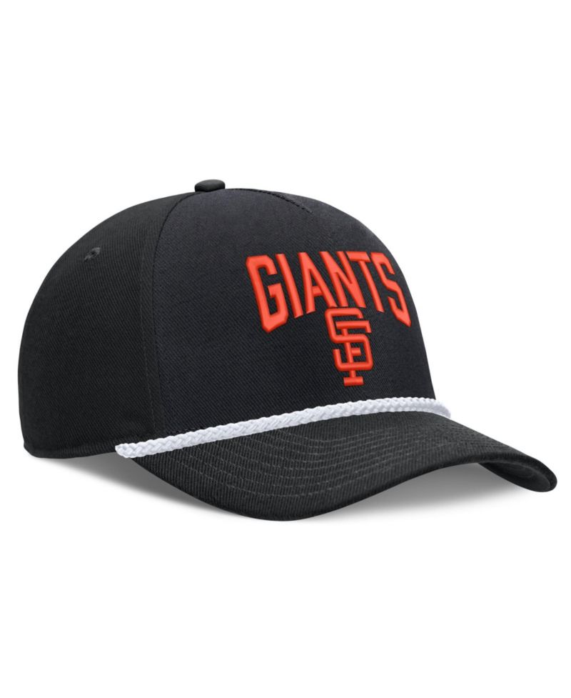 Men's Black San Francisco Giants Cooperstown Rise Adjustable Hat