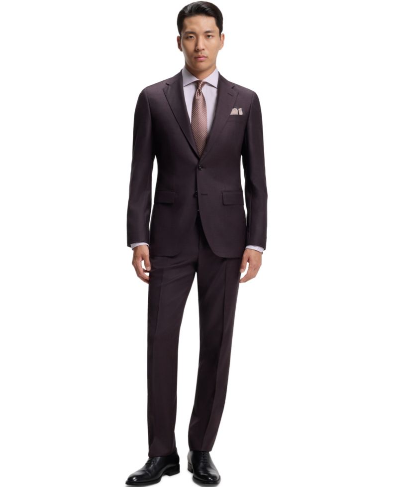 BOSS by Men's Cotton Fine-Striped Regular-Fit Dress Shirt