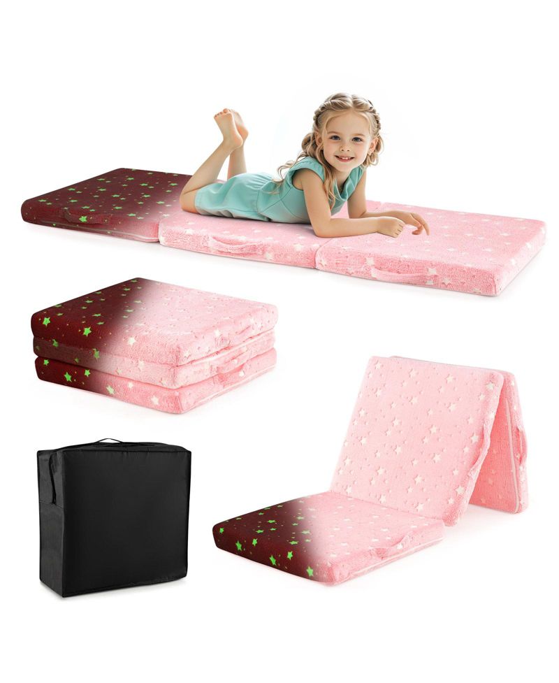 Foldable Floor Mattress for Kids with Washable Cover
