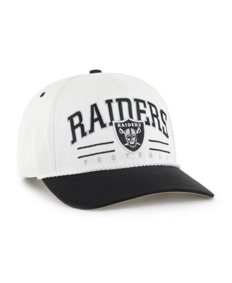 Men's White/Black Las Vegas Raiders Roscoe Two-Toned Hitch Adjustable Hat