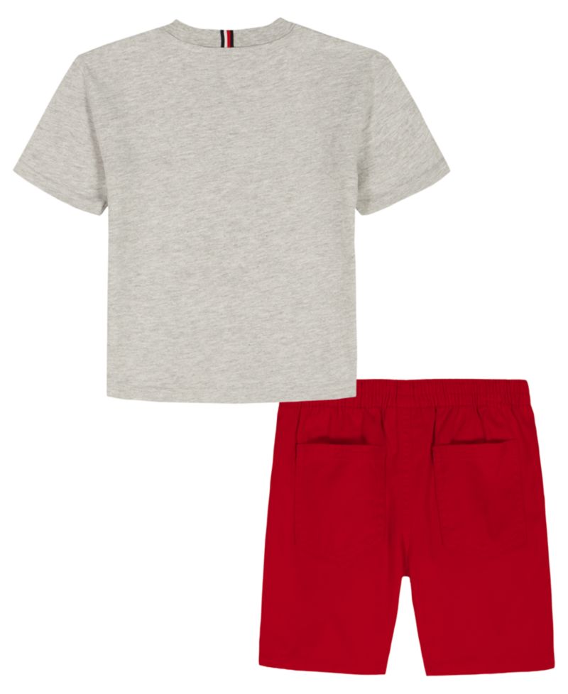 Boys' 2T-7 Crewneck T-Shirt and Shorts, 2-Piece Set