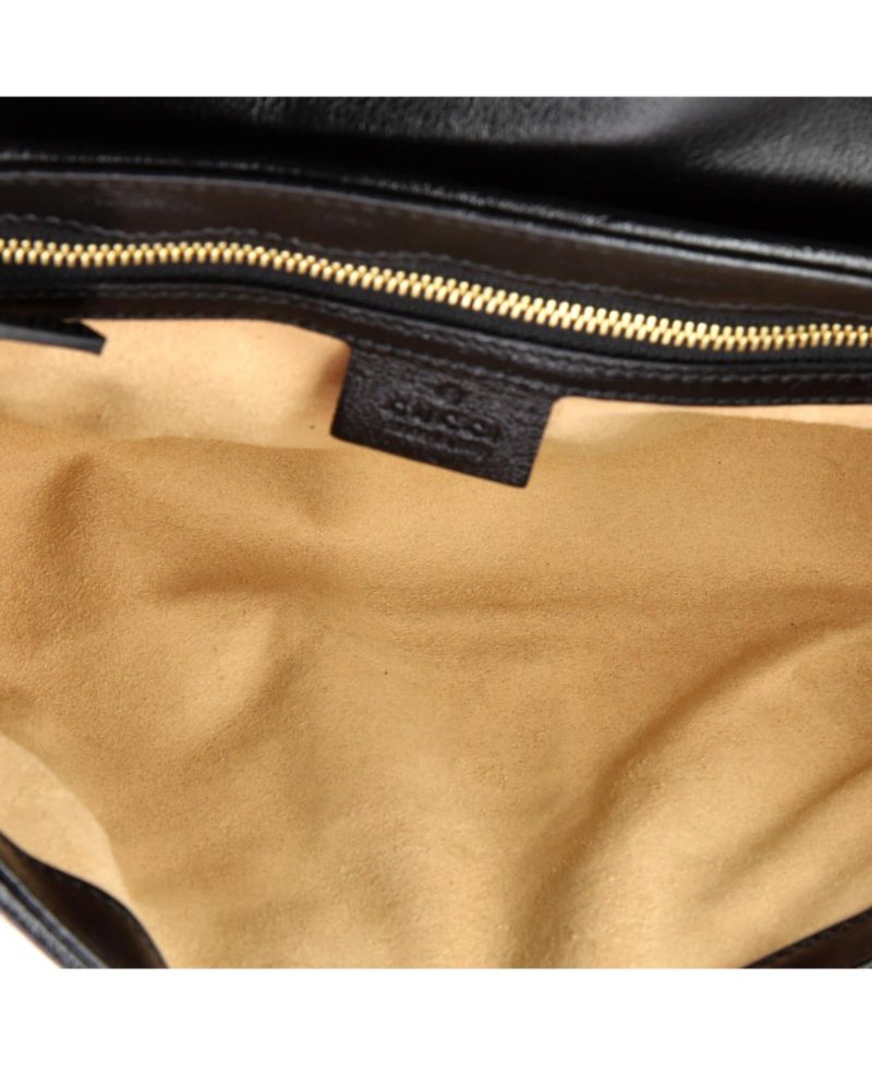 Small GG Marmont Flap Bag Diagonal Quilted GG Canvas with Leather
