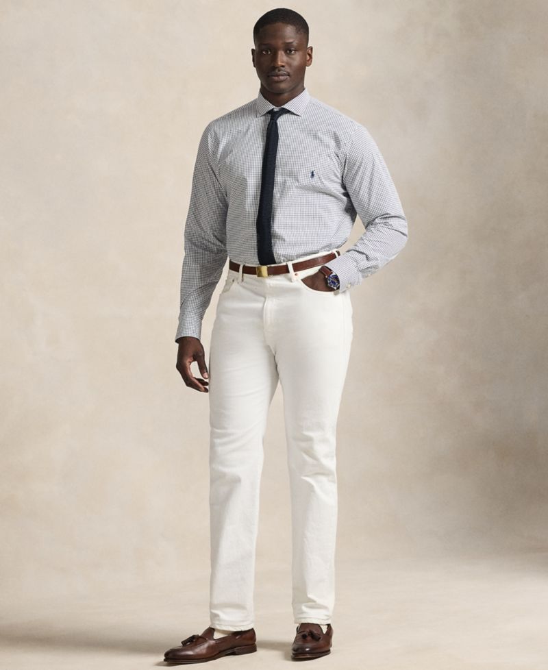 Men's Big & Tall Plaid Stretch Poplin Shirt