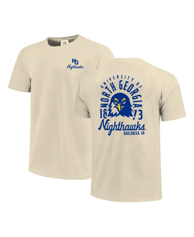 Men's Cream North Georgia Nighthawks Comfort Colors Mascot Overlay T-Shirt