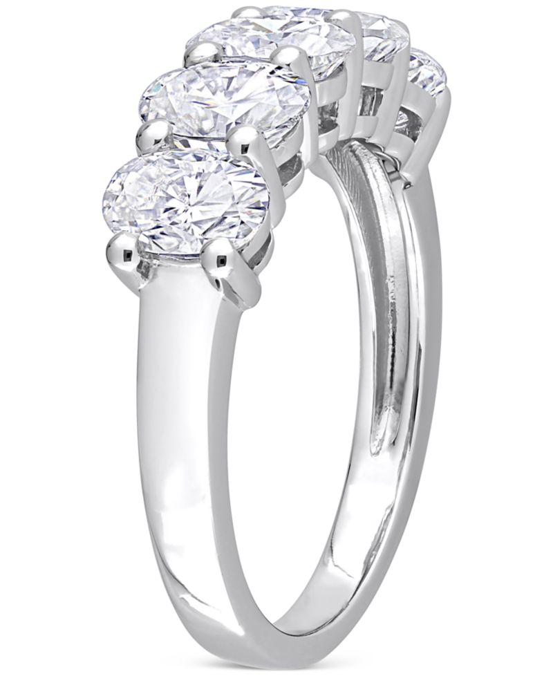 Moissanite Oval Five Stone Anniversary Band (2-1/2 ct. t.w.) in 10k White Gold