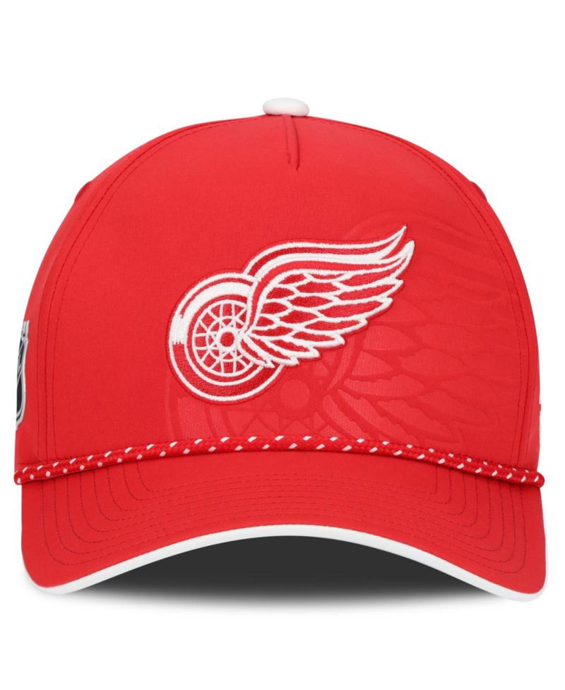 Men's Red Detroit Red Wings On Stage Podium A-Frame Adjustable Hat