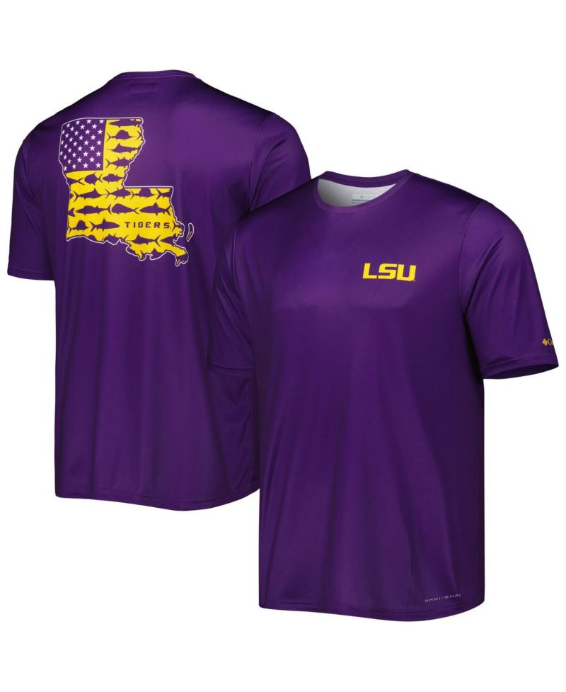 Men's Purple LSU Tigers Terminal Tackle Omni-Shade T-shirt