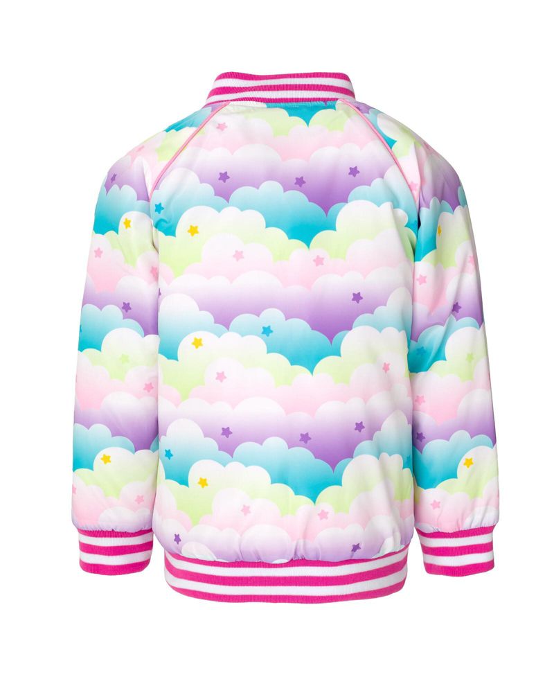 Little Girls Dreamworks Varsity Zip Up Bomber Jacket to