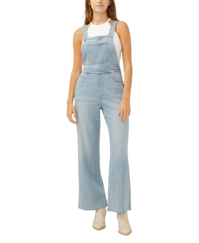 Women's Wide Leg Overall Jeans